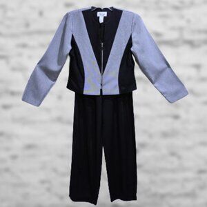 D.J. Summers 2 pc Navy Blue/Gray Pant Suit - 8